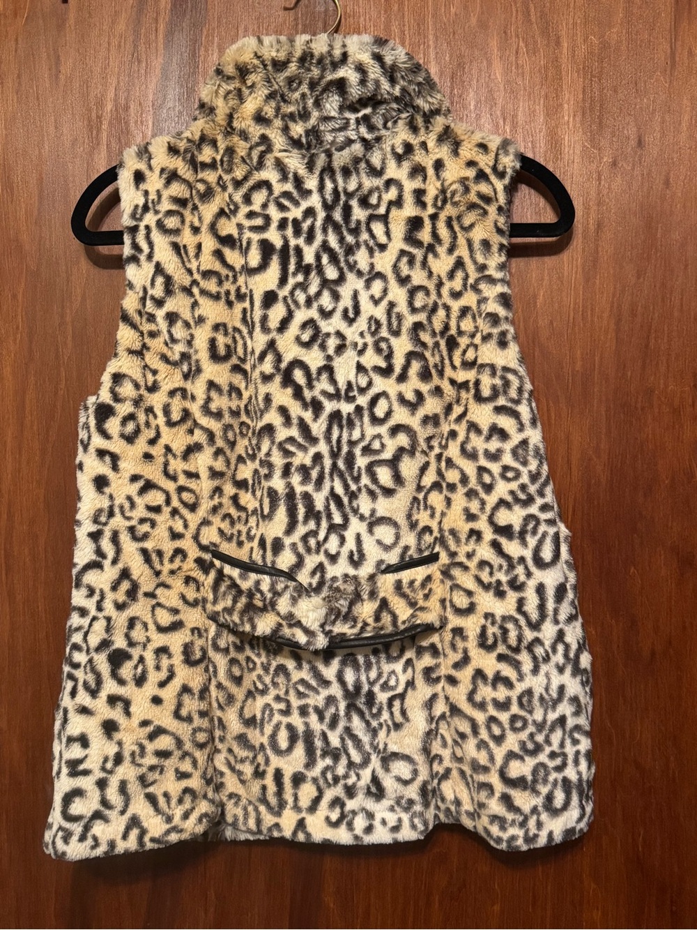 Mo-Ka Women’s Vintage Y2K Leopard Faux Fur Animal Print Vest Size Large - Picture 6 of 7